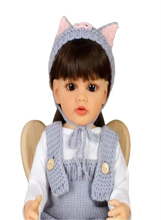 OOTLO Reborn Baby Dolls Girl, 22",Lifelike Full Silicone Body Reborn Baby Girl Doll, Realistic Newborn Baby Doll with Cloth, Nipple Bottle Best Gift for Girls (Multi Colour) - Image 2
